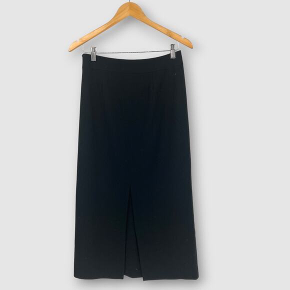 Y2k Vintage Old Navy Classic Black Midi Skirt Women’s Size 1 - Picture 2 of 6